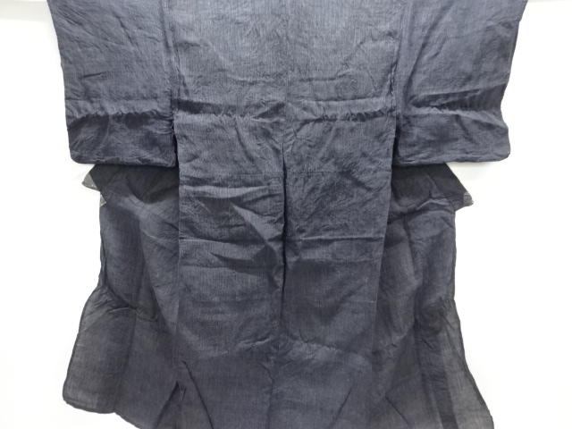 JAPANESE KIMONO / ANTIQUE MENS KIMONO / NOTO JOFU / WOVEN STRIPE